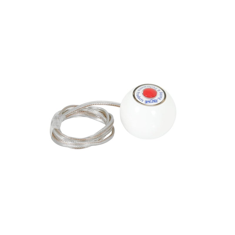B&M 46112 White Replacement Shifter Knob with Button and SAE Threads - Image 3
